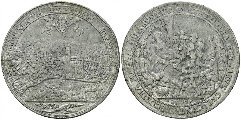 Bern, Zinnmedaille 1653, Bauernaufstand 

Schweiz, Bern . Zinnabschlag der Med...