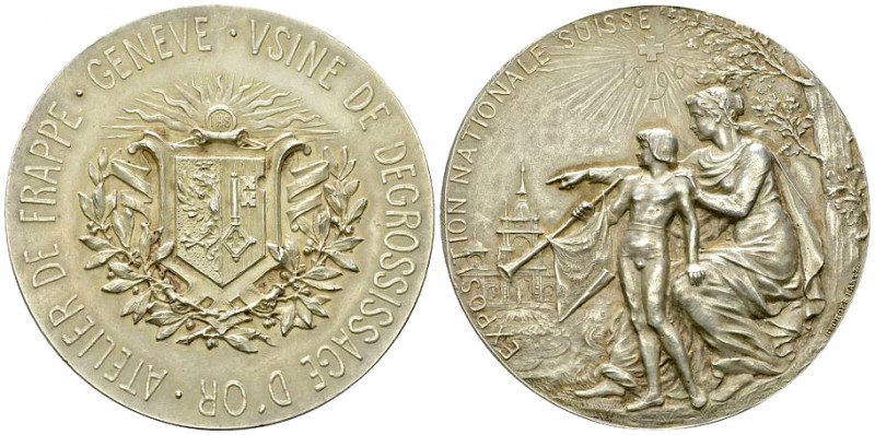 Genf, AR Medaille 1896 

Schweiz. Genf , Kanton. AR Medaille 1896 (45 mm, 37.8...