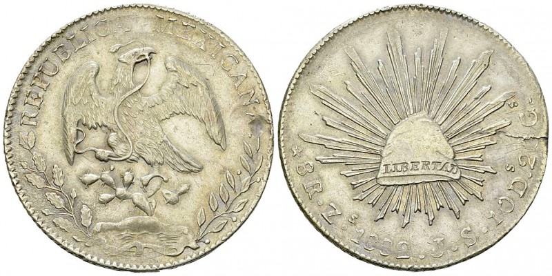 Mexico AR 8 Reales 1882, Zacatecas 

 Mexico , Republic. AR 8 Reales 1882 (26....