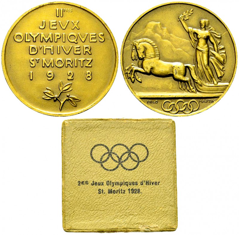 St. Moritz 1928, Olympic Games AE Medal 

Switzerland, Graubünden. St. Moritz ...