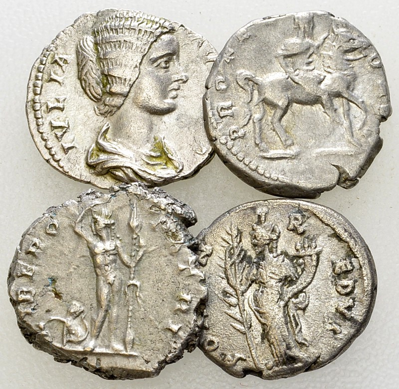 Lot of 4 Severan AR denarii 

Lot of 4 (four) Severan AR denarii: Septimius Se...
