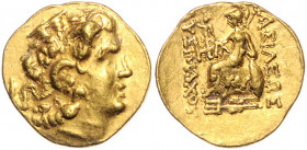 Griechen - Königreich Pontos Mithridates VI. Eupator 120-63 Gold-Stater Kallatis, Zeit des Ersten Mithridatischen Krieges, im Namen und vom Typ des Ly...