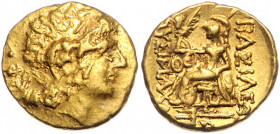 Griechen - Königreich Pontos Mithridates VI. Eupator 120-63 Gold-Stater Tomis, Zeit des Ersten Mithridatischen Krieges, im Namen und vom Typ des Lysim...