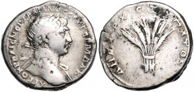 Rom - Provinzialprägungen Trajan 98-117 Tridrachme ca. 112-114 n.Chr. Arabia Petraea, Bostra(?). Kopf des Trajan mit Lorbeerkranz n.r. / sechs zusamme...