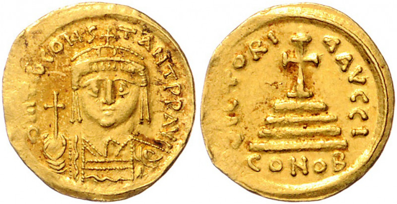 Byzanz Tiberius II. Constantinus 578-582 Solidus Konstantinopel (579-582) dm TIb...