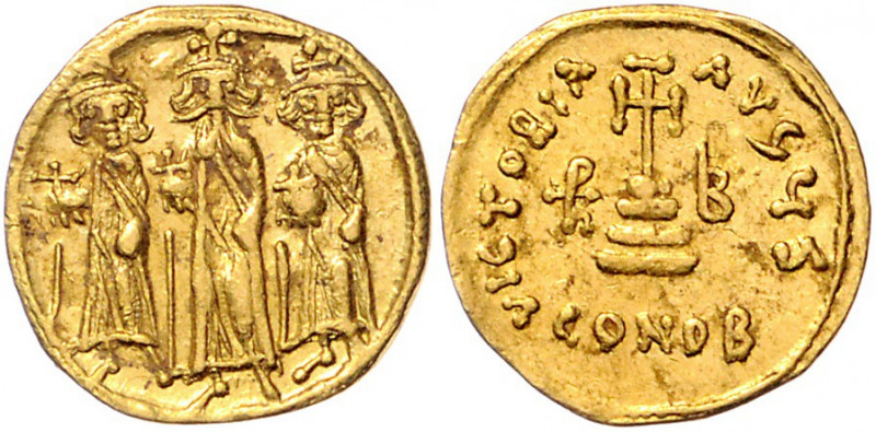 Byzanz Heraclius 610-641 Solidus Konstantinopel (638-639) Heraclius, Heraclius C...