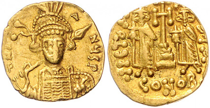 Byzanz Constantin IV. Pogonatus 668-685 Solidus Konstantinopel (674-681) DNC A N...