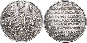Anhalt - Köthen Ludwig 1603-1650 1/2 Reichstaler 1650 HKP Eisleben auf seinen Tod Mann 445. 
Hklsp. ss
