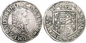 Anhalt - Zerbst Carl Wilhelm 1667-1718 2/3 Taler 1674 Mzm. Christoph Pflug Dav. 204. Mann 248f. 
Graffito A auf Vs. ss-vz