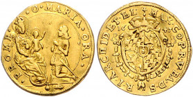 Bayern Maximilian I. als Kurfürst 1623-1651 Dukat 1647 München Friedb. 195. Hahn 120. Witt. 882. 
 ss