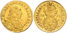 Bayern Ferdinand Maria 1651-1679 Goldgulden 1678 München Friedb. 210. Hahn 166. 
l. just. f.vz
