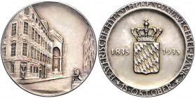 Bayern - München Silbermedaille 1935 (unsign.) auf das 100-jährige Bestehen der Bayerischen Hypotheken- und Wechselbank, i.Rd: BAYER. HAUPTMÜNZAMT FEI...
