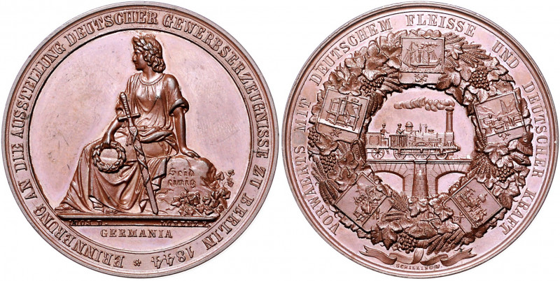 Brandenburg in den Marken - Preussen - Berlin Bronzemedaille 1844 (v. Lorenz/Loo...