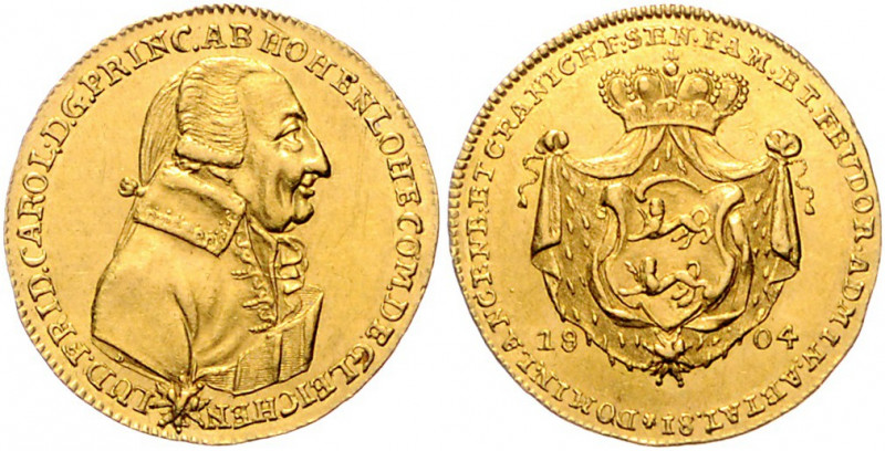 Hohenlohe - Neuenstein-Öhringen Ludwig Friedrich Karl 1765-1805 Dukat 1804 Fried...
