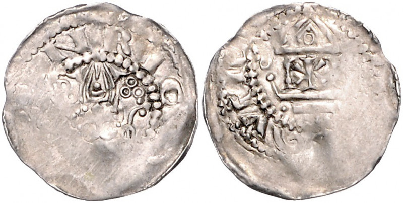 Mainz - Königliche Münzstätte Heinrich III. 1039-1056 Denar o.J. Brustbild des g...