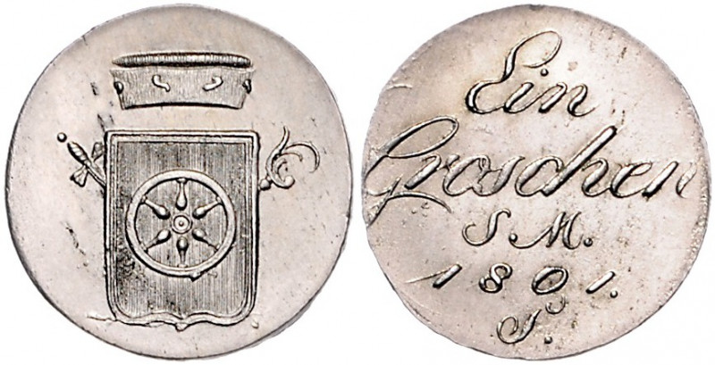 Mainz - Erzbistum Friedrich Karl Joseph v. Erthal. 1774-1802 Groschen 1801 S.M. ...