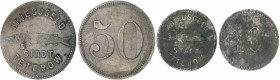 Notgeld Mecklenburg-Schwerin Teterow Lot von 2 Stücken: Kriegsgeld der Stadt, Fe, 2 x 10 Pfennig o.J. Funck 535. 2a,3Aa. Menzel 24891 .3,5. 
 ss u. v...