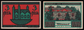 Notgeld Preussen - Brandenburg Wilsnack 3 Mark o.J. Badegeld des Eisenmoorbades Grabowski/Mehl 1432. 1b. 
 I-