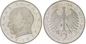 Bundesrepublik Deutschland 2 Deutsche Mark 1970 G Max Planck J. 392. 
 PP
