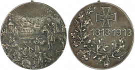 Befreiungskriege 1813-1815 Lot von 10 Stücken: Bronzeanstecker 125 Jahre Völkerschlacht Leipzig, Gneisenau u. Blücher, Rs: Hersteller Wilh. Helbing, L...