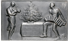 Eisenguss Eisengussplakette 1928 (K. v. Mehring) Lauchhammer Weihnachtsplakette: 'Deutsche Weihnacht' Buderus 181-8. 
143x88mm 186,8g vz