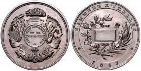 Landwirtschaft, Gartenbau, Tierzucht - Belgien Bronzemedaille 1887 (v. Fisch) Prämie der Ausstellung für Garten- und Obstbau in Ixelles Col. Numismati...