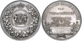 Landwirtschaft, Gartenbau, Tierzucht - Belgien Silbermedaille o.J. (v. Baetes) Prämie der königlichen Gesellschaft für Gartenbau und Landwirtschaft an...