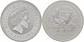 AUSTRALIA Elisabetta II - 2 Dollari 2005 Lunar I gallo - AG 2 OZ

PROOF