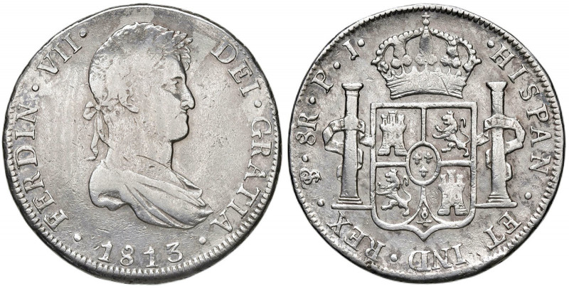 BOLIVIA Ferdinando VII (1808-1833) 8 Reales 1813 Potosi - KM 84 AG (g 26,79) Pul...
