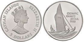 CAYMAN Elisabetta II 5 Dollari 1988 - KM 143 AG

PROOF