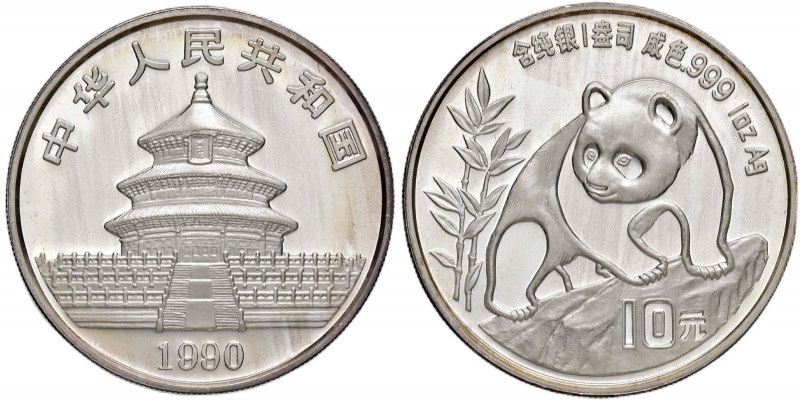 CINA Repubblica Popolare Cinese 10 Yuan 1990 - KM 280 AG

PROOF