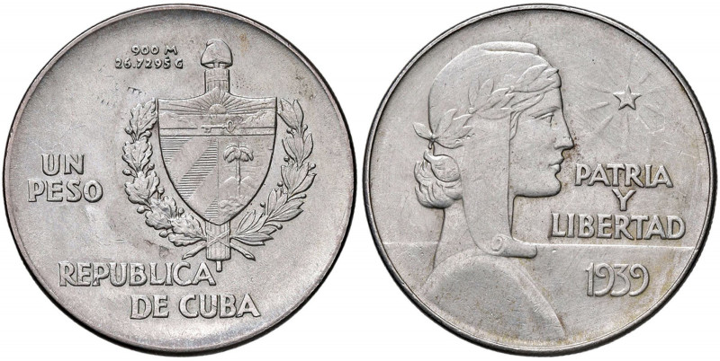 CUBA Peso 1939 - KM 22 AG Pulita.

SPL