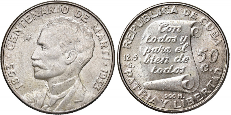 CUBA 50 Centavos 1953 - KM 28 AG

FDC