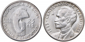 CUBA 25 Centavos 1953 - KM 27 AG

FDC