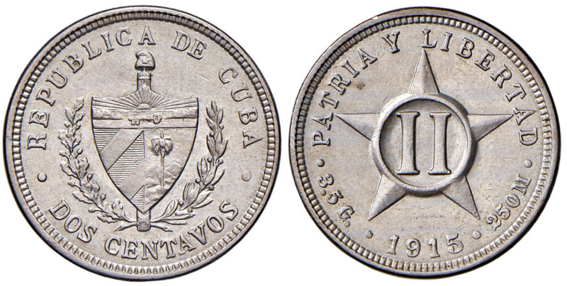CUBA 2 Centavos 1915 - KM A10

qFDC
