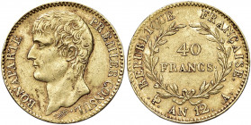 FRANCIA Napoleone (1799-1804) 40 Franchi AN 12 - Gad. 1020 AU Colpetti.

BB-SPL