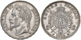 FRANCIA Napoleone III (1852-1870) 5 Franchi 1869 Parigi - Gad. 739 AG (g 24,97)

BB