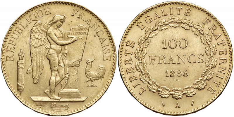 FRANCIA Terza Repubblica (1871-1940) 100 Franchi 1886 - Gad. 1137 AU (g 32,25) S...