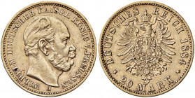 GERMANIA PRUSSIA Wilhelm I (1861-1888) 20 Marchi 1884 A - J. 246 A AU

BB-SPL