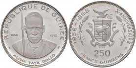 GUINEA Repubblica 250 Franchi 1970 Yaya Diallo - KM 13 AG

PROOF