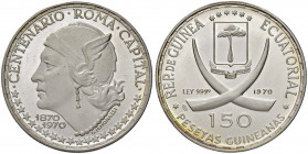 GUINEA EQUATORIALE 150 Pesetas 1970 - AG Minimi segnetti.

PROOF