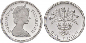 INGHILTERRA Elisabetta II (1952-) Pound 1984 - AG In scatola.

PROOF