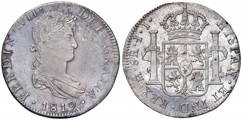 MESSICO Ferdinando VII (1808-1821) 8 Reales 1819 JJ - KM 111 AG (g 26,92) Segnet...