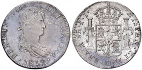MESSICO Ferdinando VII (1808-1821) 8 Reales 1819 JJ - KM 111 AG (g 26,92) Segnetti al bordo.

SPL/qFDC