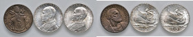 Pio XII (1939-1958) 5 Lire 1939 e 5 Centesimi 1939 - AG CU Lotto di tre monete (2 pezzi da 5 Lire 1939).

FDC