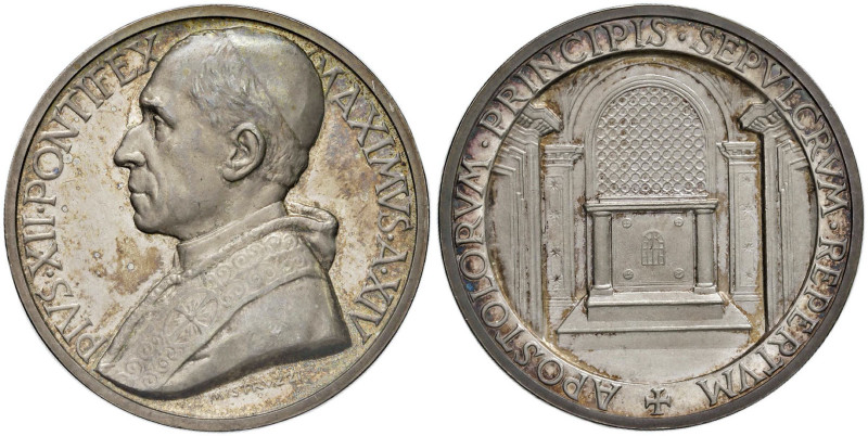 Pio XII (1939-1958) Medaglia Anno XIV - Opus: Mistruzzi - Rinaldi 146 AG (g 39,0...
