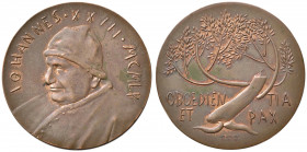 Giovanni XXIII (1958-1963) Medaglia 1960 - Opus: Manzù - De Luca 246 AE (g 10,39) Macchie verdi.

qFDC