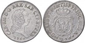 SAVOIA Carlo Emanuele III (1730-1773) 7,6 Soldi 1757 - Nomisma 201 MI (g 4,38)

SPL+