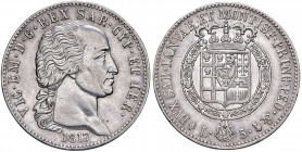 Vittorio Emanuele I (1814-1821) 5 Lire 1817 - Nomisma 516 AG R Minimi colpetti al bordo.

qSPL