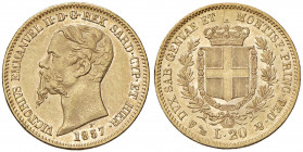 Vittorio Emanuele II (1849-1861) 20 Lire 1857 G - Nomisma 754 AU NC

BB/SPL
